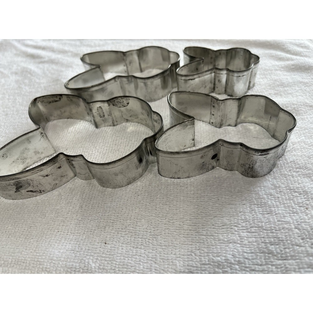 Vintage Bunny Cookie Cutter Set 4 Nesting Sizes Metal Easter Rabbit Baking - Picture 4 of 4